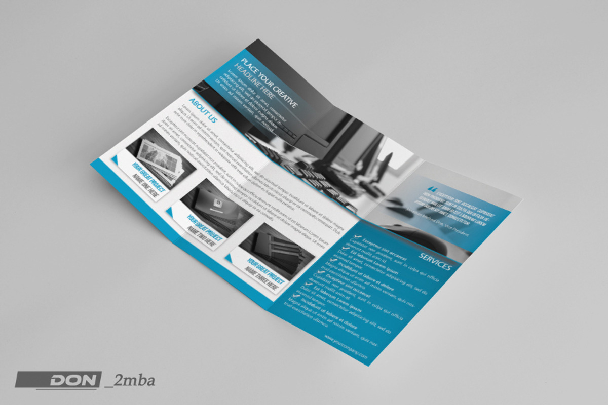 Corporate Trifold Template, a Brochure Template by don_2mba (Photo 1 of 5)