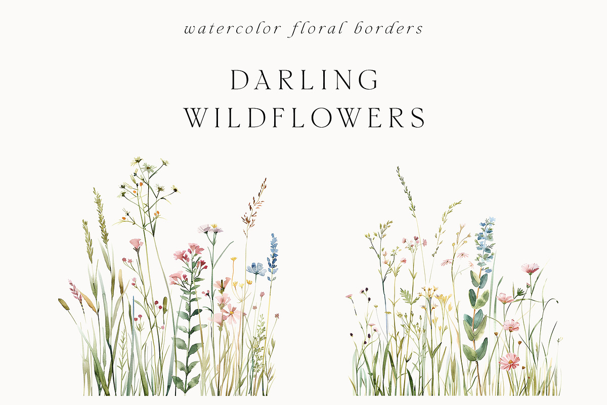 Waterolor Floral Borders Bundle, a Decorative Illustration by Lana Elanor (Photo 32 of 97)