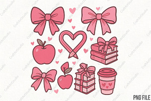 Teacher Valentine Coquette PNG, an Illustration by CraftArtStudio