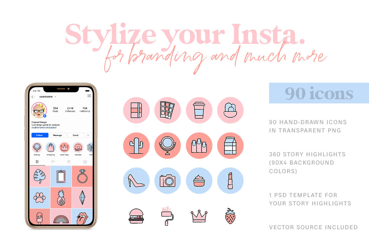 Cute Instagram Highlight Icon Bundle, an Icon by Pulpixel Design (Photo 8 of 24)