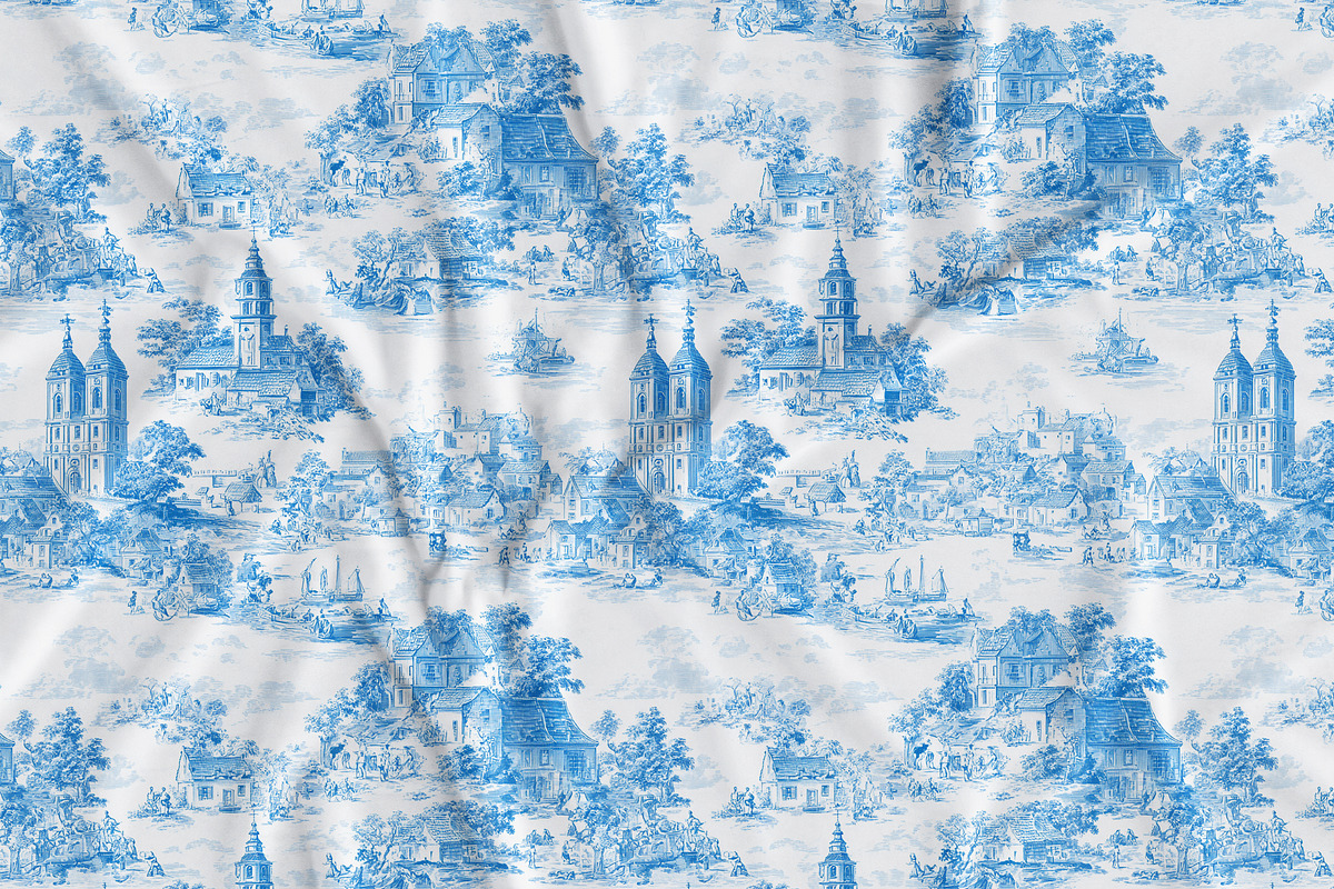 Toile Floral Seamless Patterns, a Pattern Graphic by Olya Creative (Photo 15 of 22)