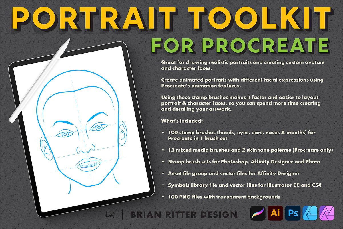 Portrait Toolkit, a Brush Add-On by Brian Ritter Design (Photo 2 of 8)
