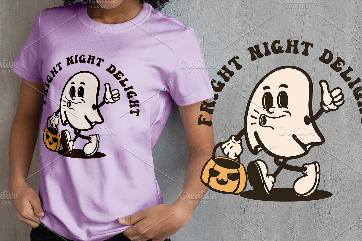 Halloween Hollow Vintage Cartoon, an Illustration by vectstudio (Photo 3 of 5)