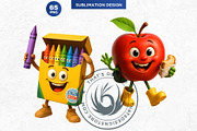 Back To school Buddies Clipart Set, an Education Illustration by ThatsDesignArt (Thumbnail 7 of 10)
