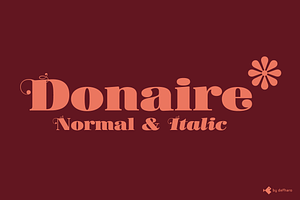 Donaire, Reg. & Italic, a Serif Font by deFharo