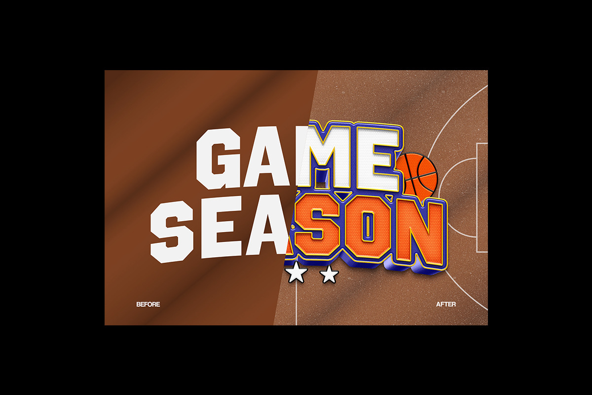Basketball Sports Text Effects, a Layer Style Add-On by Matsero (Photo 4 of 4)