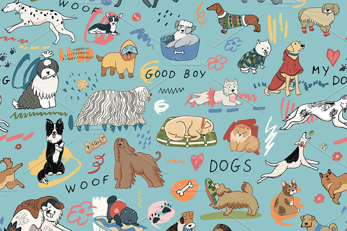 Funny Dogs, an Animal Illustration by GooseFrol (Photo 10 of 14)