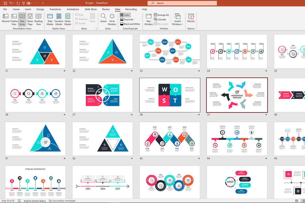 Stylish PowerPoint Template, a Presentation Template by Infographics project (Photo 5 of 13)