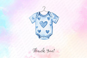 Watercolor Blue Baby Shower PNG Clip, an Illustration by Watercolor design (Thumbnail 8 of 12)