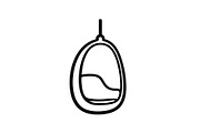 Hanging Egg Chair Silhouette Bundle, an Illustration by Designer_Momina (Thumbnail 30 of 51)
