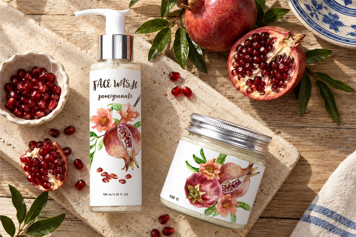 Pomegranates Watercolor collection, a Food Illustration by Farida Bik (Photo 6 of 15)