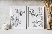 Sea Life. Line art and color, an Animal Illustration by DamriNa art (Thumbnail 4 of 10)