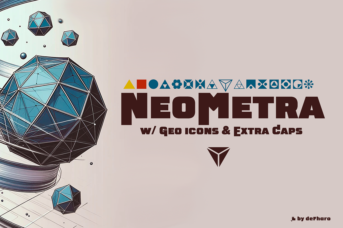 Neometra Caps Display Font, a Sans Serif Font by deFharo (Photo 6 of 8)