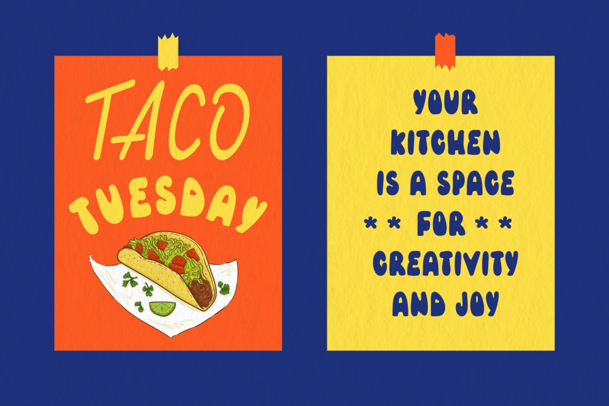 Quick Takeaway fast food fonts, a Sans Serif Font by Fat Hamster (Photo 6 of 17)