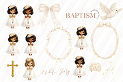 Girls Bow Cross Baptism Clipart, an Illustration by Sunflower Day Love (Thumbnail 3 of 4)