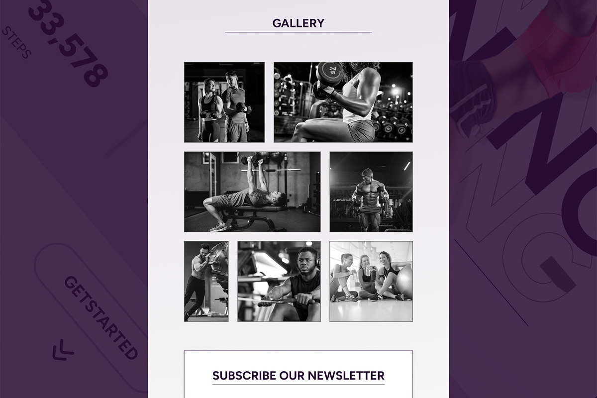 Fitness Landing Page Template, an UI Kit Template by CreativeShaper (Photo 5 of 6)