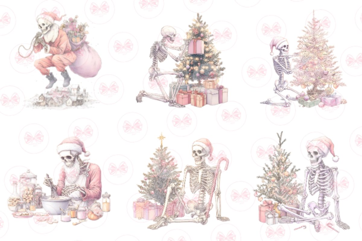 Skeleton Santa Clipart, an Illustration by Markicha Art (Photo 7 of 7)