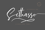 Sethasso, a Script Font by twinstd (Thumbnail 1 of 11)
