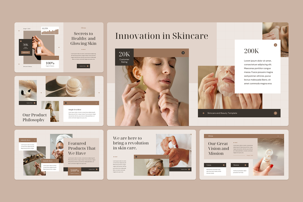 Skincare Google Slide Template, a Presentation Template by YossyOneStd (Photo 5 of 6)
