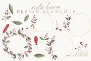 Christmas Watercolor Festive Clipart, an Animal Illustration by January Bloom (Thumbnail 32 of 32)