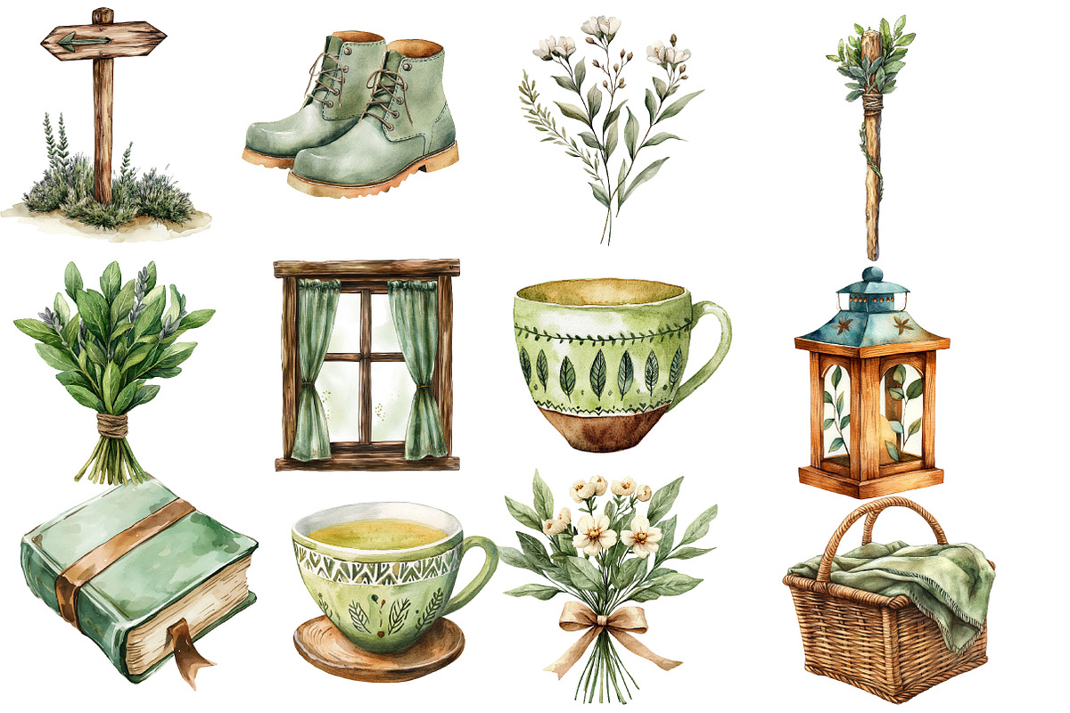 Nordic Summer Element Clipart, an Illustration by Designworld (Photo 5 of 6)