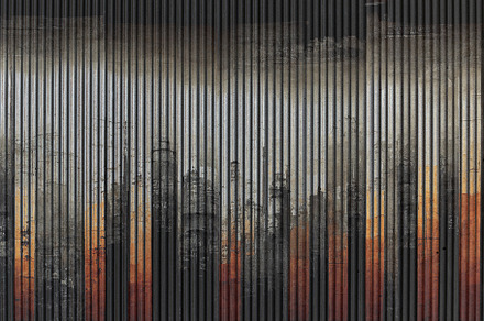 Wavy old metal iron panel, a Background Photo by Grafvision photography
