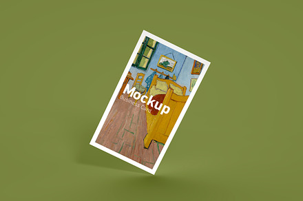 Simple Vertical Business Card Mockup