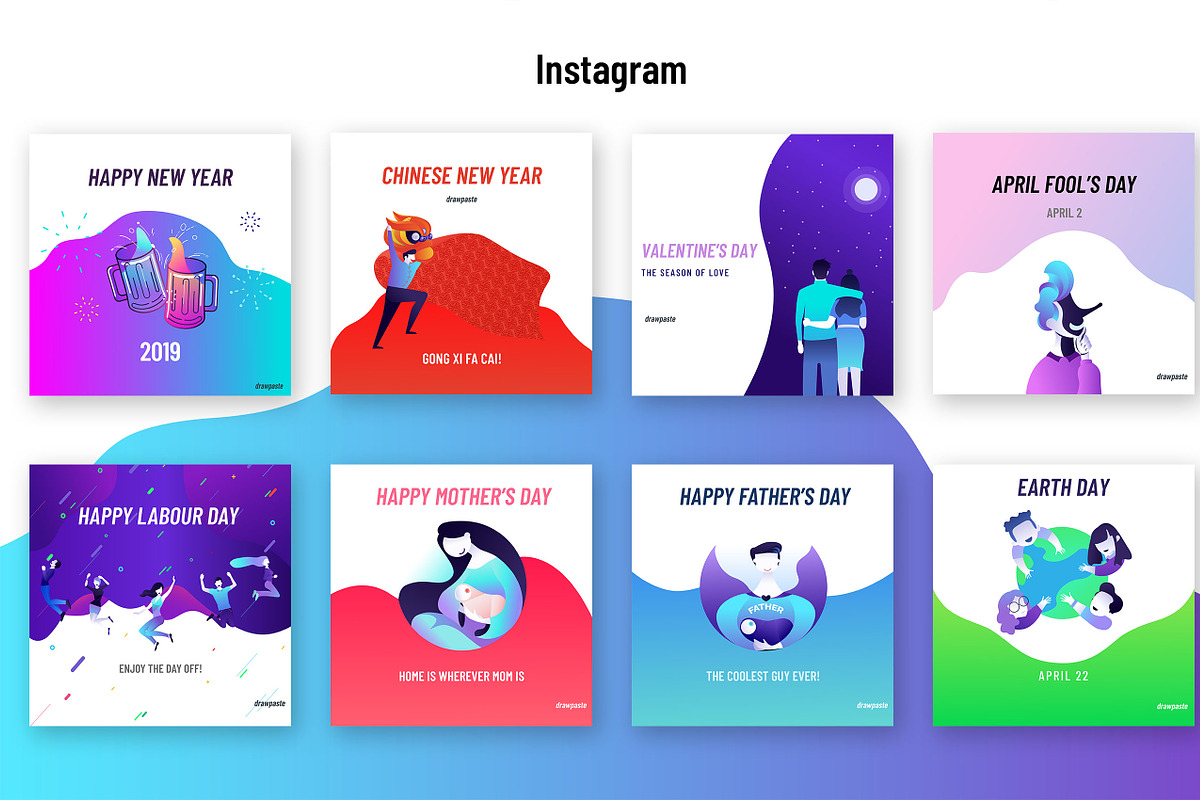 Festive Season Pack, a Social Media Template by Drawpaste (Photo 7 of 14)