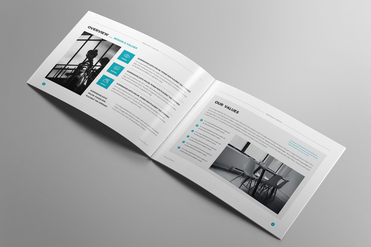 Annual Report Landscape A4 & A5, a Brochure Template by Pro-Gh (Photo 8 of 13)