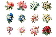 Wedding Flower Bouquet Clipart, an Illustration by Design Market (Thumbnail 2 of 4)