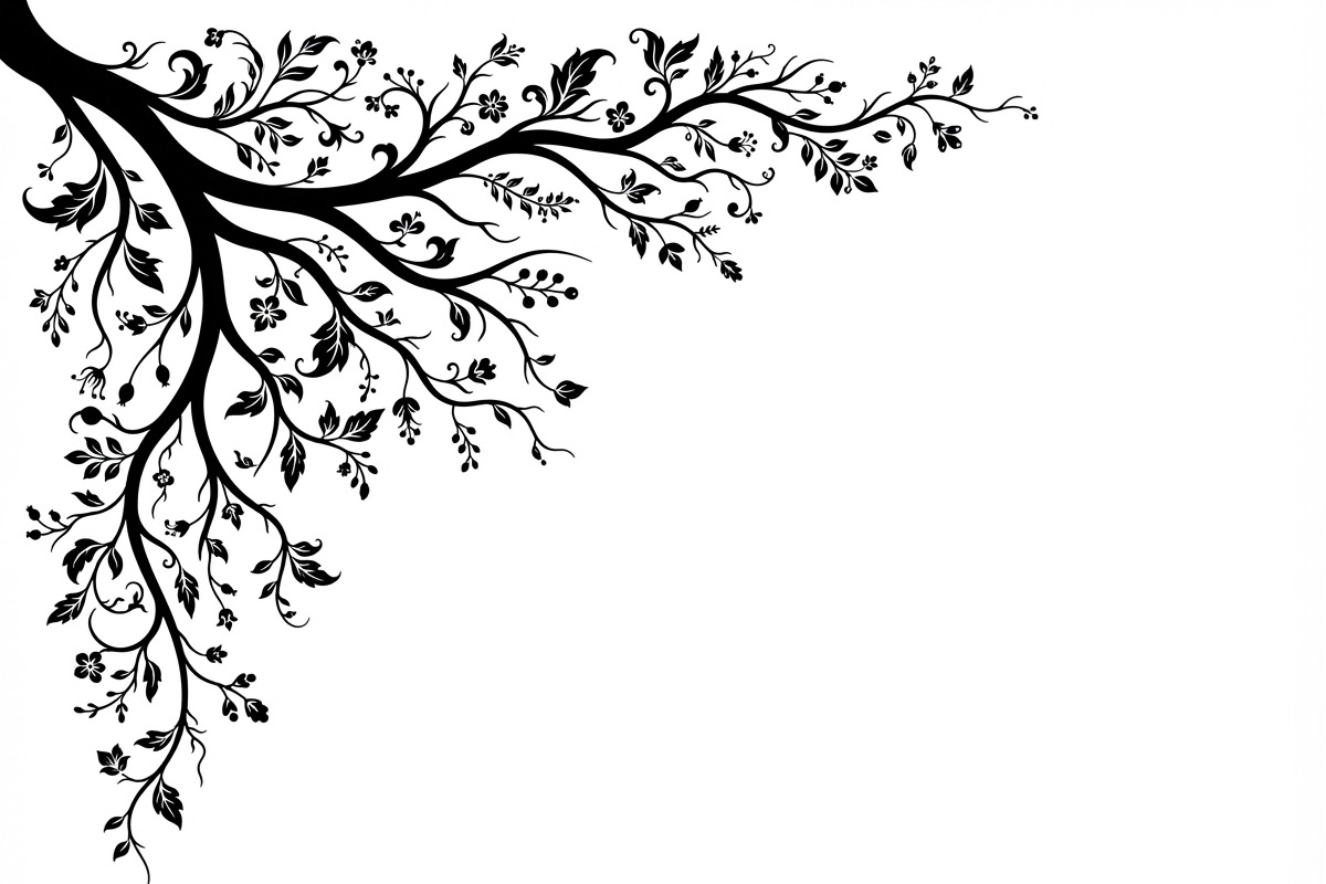 50 Tree Branch Corner Silhouette, a Decorative Illustration by Amazin_art (Photo 14 of 25)