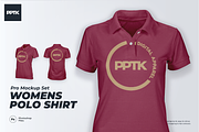 Womens Polo Shirt Mockup, a Shirt Mockup by PrePress Toolkit (Thumbnail 1 of 3)