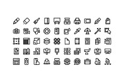 50 Graphic Design Icons, an Outline Icon by Side Project (Thumbnail 2 of 8)