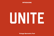 Unite - Vintage Geometric Font, a Sans Serif Font by Luna Shop (Thumbnail 1 of 6)