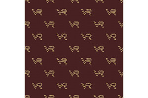 Seamless Vector Pattern With VR, a Pattern Graphic by FineArtStudio