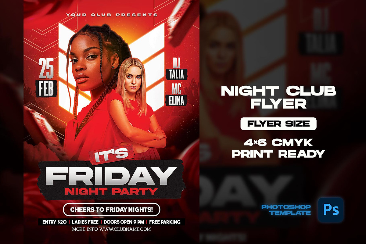 Night Club Flyer, a Flyer Template by Flyer Designs (Photo 2 of 4)