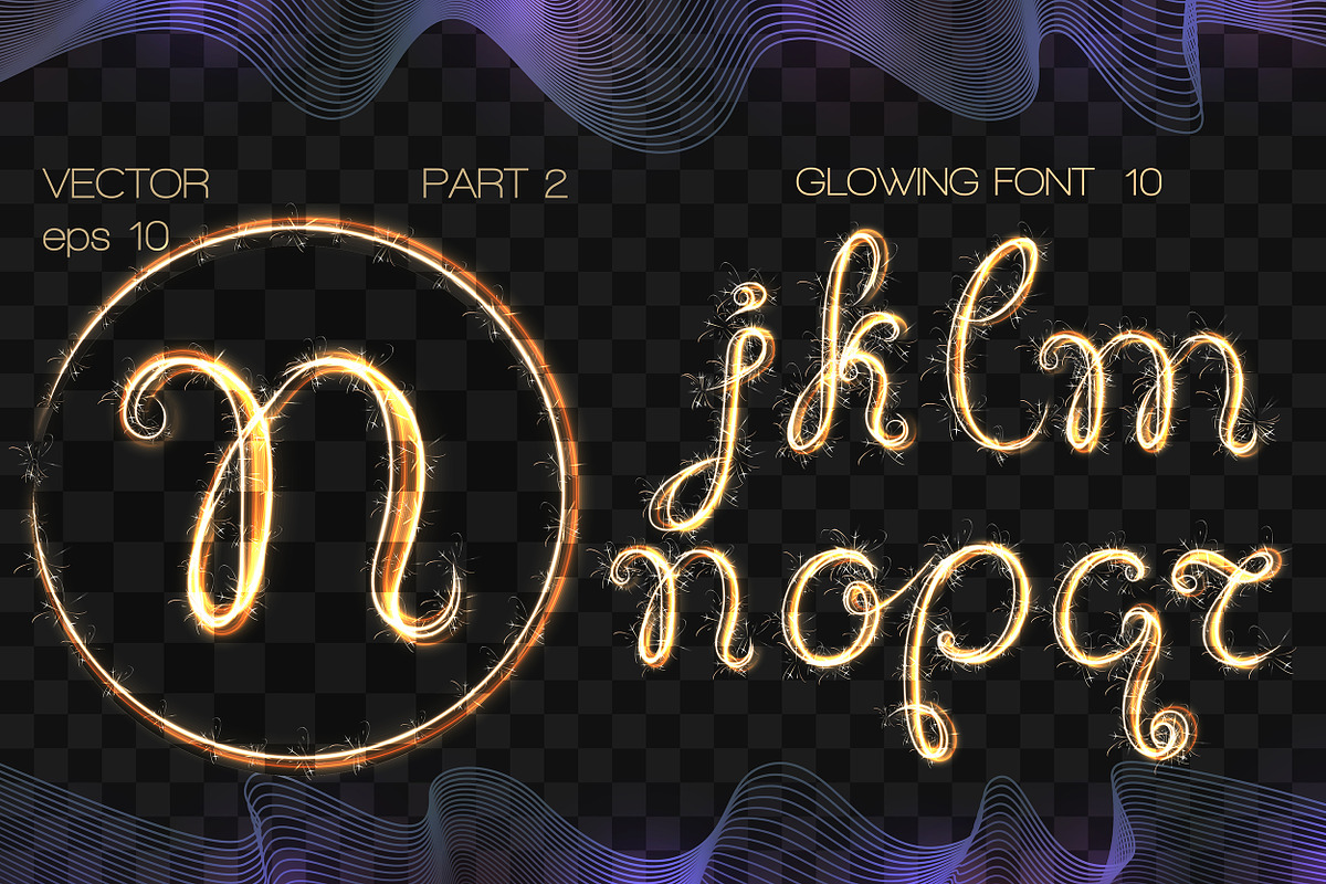 ALPHABET BENGAL SPARKS / BRUSHES /, a Symbol Font by Nadin_Lebedeva (Photo 4 of 9)