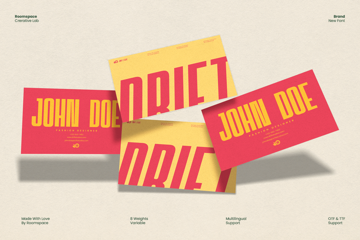 Odrine - A Retro Modern Condensed, a Sans Serif Font by roomspace creative lab (Photo 6 of 12)