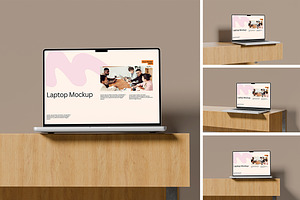 Laptop Mockup, a Wearable Device Mockup by Pikachudesign