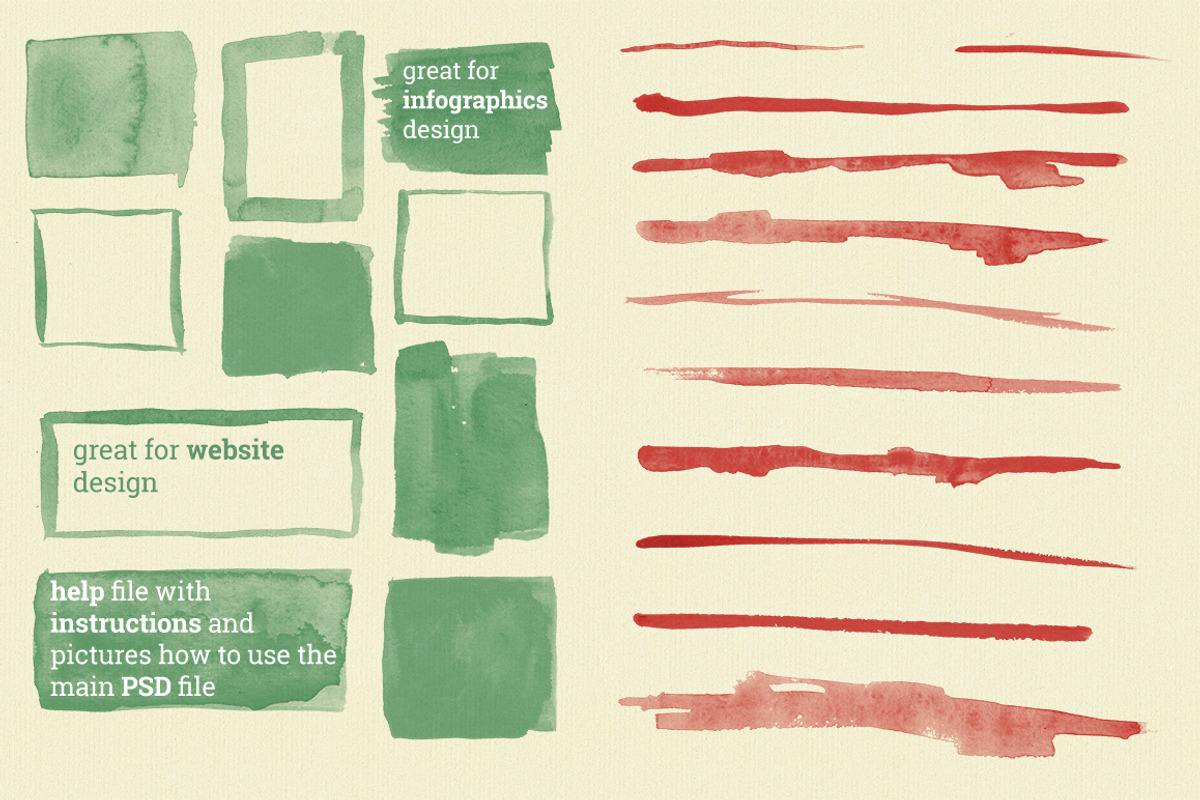 Watercolor Design Elements preview 4