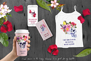 Skulls&flowers. Watercolor, an Illustration by Where summer is (Thumbnail 6 of 10)