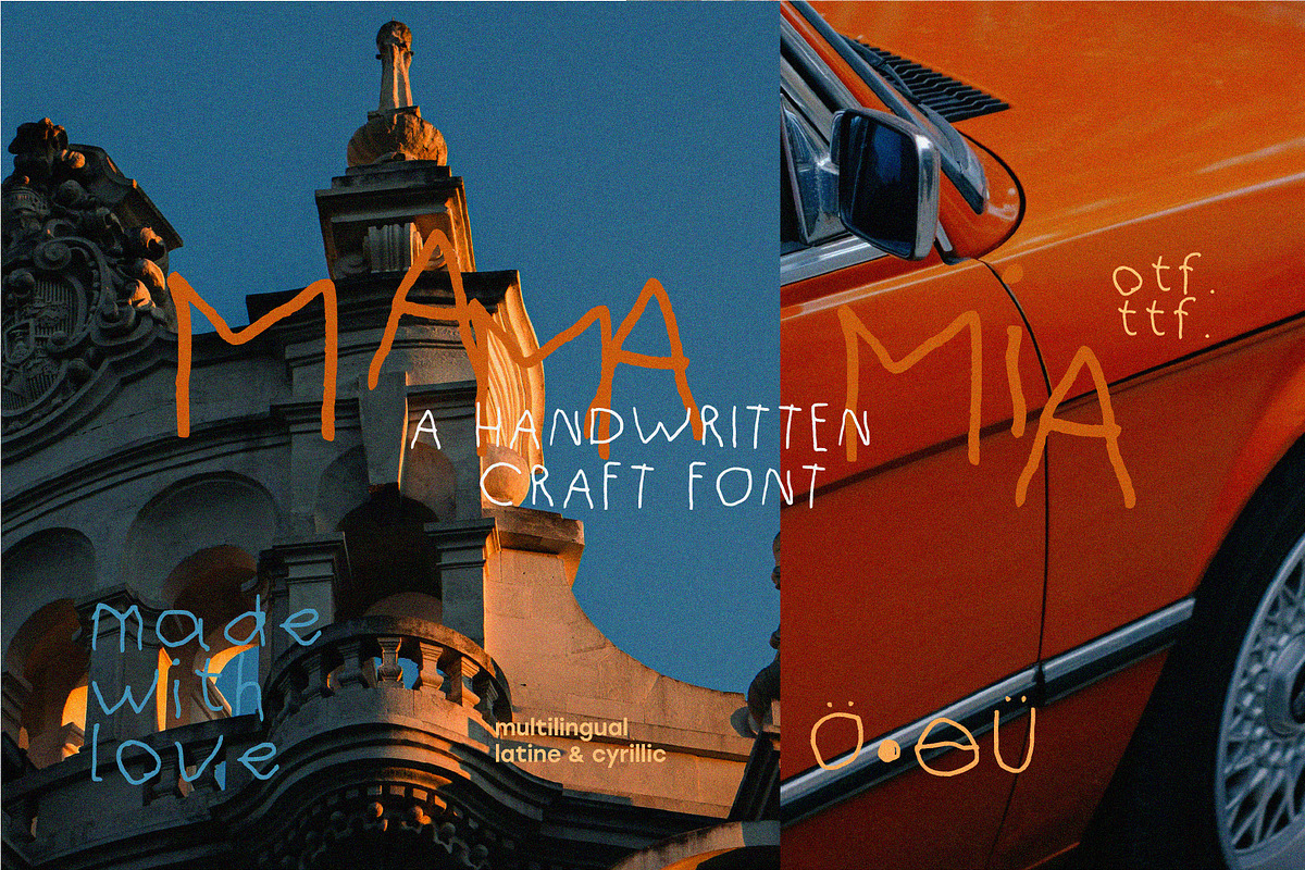 Mamamia Font - Latine & Cyrillic, a Handwritten Font by line & plane (Photo 5 of 10)