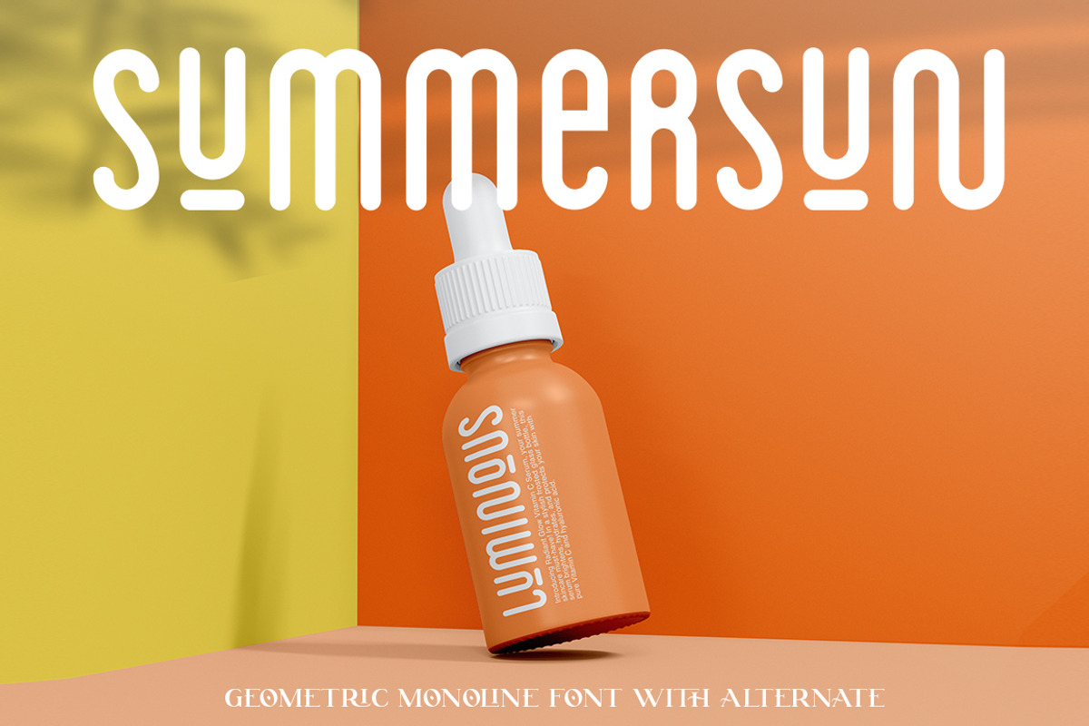 Summersun - Monoline Bold Font