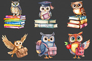 Back To School Owl Clipart, an Illustration by Rose Art (Thumbnail 3 of 4)