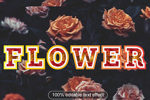 Flower Text Effect Design