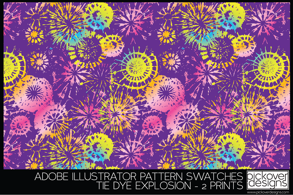 2 Tie Dye Explosion Swatches, a Pattern Graphic by Pickover Designs (Photo 2 of 3)