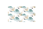 Crane birds & Chinese cloud pattern, a Pattern Graphic by marukopum (Thumbnail 3 of 3)
