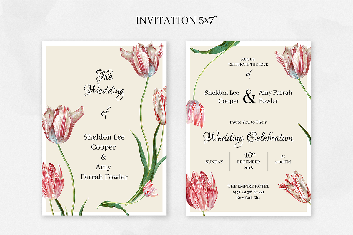 Tulips. Wedding Invitation package, an Invitation Template by le-genda (Photo 2 of 6)