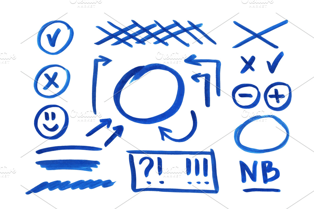 Marker design elements, an Object Graphic by Olga Proz (Photo 2 of 4)