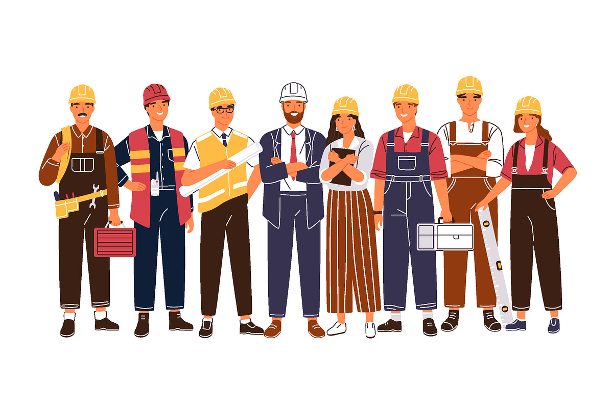 Team of industrial workers, a Person Illustration by Good Studio (Photo 1 of 5)